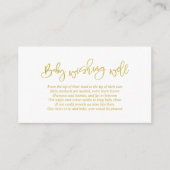 Babydusche, gut wollen, Creative Gold Script Begleitkarte (Vorderseite)