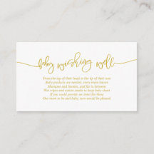 Babydusche, gut wollen, Creative Gold Script