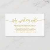 Babydusche, gut wollen, Creative Gold Script Begleitkarte (Vorderseite)