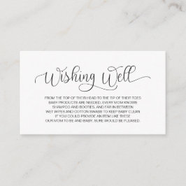 Babydusche, gut wollen, handgeschriebenes Schwarz Begleitkarte