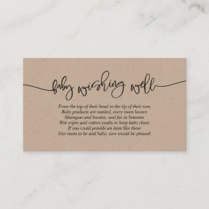 Babydusche, gut wollen, kreatives Kraft-Script Begleitkarte