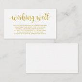 Babydusche, gut wollen, modernes rustikales Gold Begleitkarte (Vorne/Hinten)