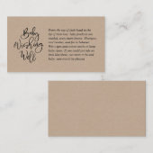 Babydusche, Gut wollen, rustikales Kraftskript Begleitkarte (Vorne/Hinten)