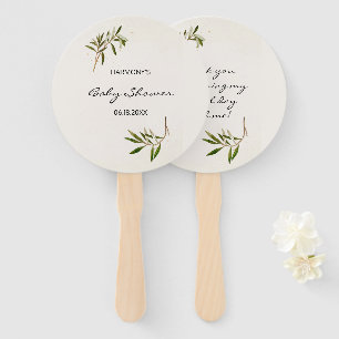 Babydusche Hand Fans Moderne Vegetation Fächer
