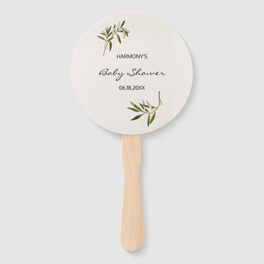 Babydusche Hand Fans Moderne Vegetation Fächer (Vorderseite)