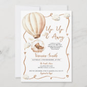 Babydusche Heißluftballon, Auf und Ab Einladung (Vorderseite)