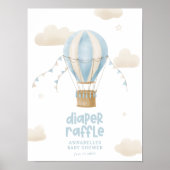Babydusche Heißluftballon Windeln Tombola Dekorati Poster (Vorne)