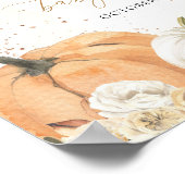 Babydusche/Herbst-Willkommensschild, kleines Kürbi Poster (Ecke)