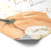 Babydusche/Herbst-Willkommensschild, kleines Kürbi Poster (Ecke)