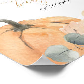 Babydusche/Herbst-Willkommensschild, kleines Kürbi Poster (Ecke)