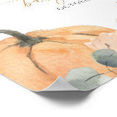 Babydusche/Herbst-Willkommensschild, kleines Kürbi Poster (Ecke)