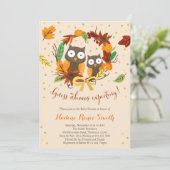 Babydusche, Herbstdusche Einladung (Stehend Vorderseite)