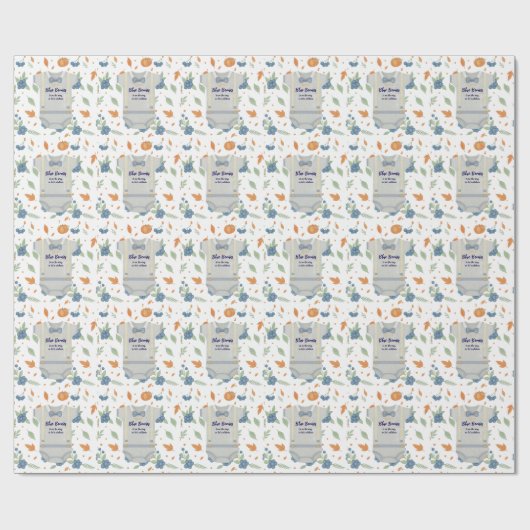 Babydusche Herbstkrampf Geschenkpapier (Flach)