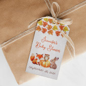 Babydusche Herbstlaub Pumpkin Niedlich Fox Bunny O Geschenkanhänger
