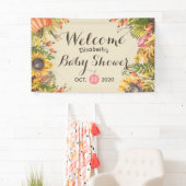 Babydusche Herbstmaple Blätter Pumpkins Sonnenblum Banner (Insitu)