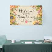 Babydusche Herbstmaple Blätter Pumpkins Sonnenblum Banner (Messeveranstaltung)