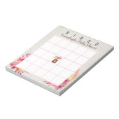 Babydusche Herbstwald Tierspiel Notizblock (Rotiert)