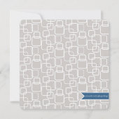 Babydusche HerzElefanten Retro Modern Einladung (Rückseite)