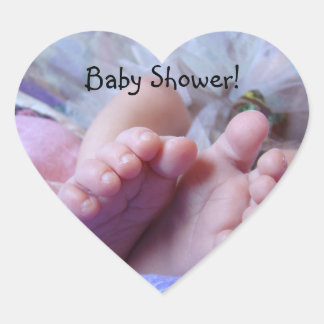 Babydusche Herzklebkleber in Umschlag Herz-Aufkleber