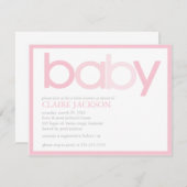 Babydusche (Heute bester Preis) Einladung (Vorne/Hinten)