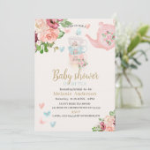 Babydusche High Tee Einladung (Stehend Vorderseite)
