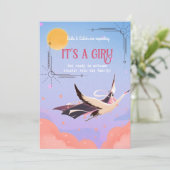 Babydusche himmlische Magie Einladung (Stehend Vorderseite)