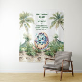 Babydusche Hintergrund Schläge bald Dino-Design Wandteppich (Beispiel)