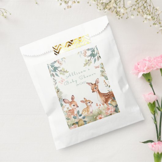 Babydusche Hirschwald Blume Geschenktütchen (Versiegelt)