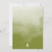 Babydusche Hochland Kuh Aquarell Wildblume Einladung (Rückseite)