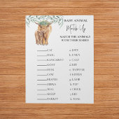 Babydusche Hochlandkuh passt Eukalyptus auf Notizblock