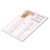 Babydusche Hochlandkuh Rosa Tiermatte Notizblock (angewinkelt)