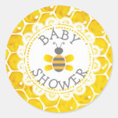Babydusche Honeybee Themed Honeycomb Stickers (Vorderseite)