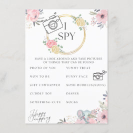 Babydusche I Spy Game Elephant Design Begleitkarte