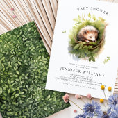 Babydusche Igel Whimsical Watercolor Einladung