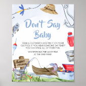 Babydusche im Angeln sagt nicht Baby Poster (Vorne)