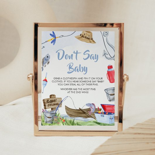 Babydusche im Angeln sagt nicht Baby Poster