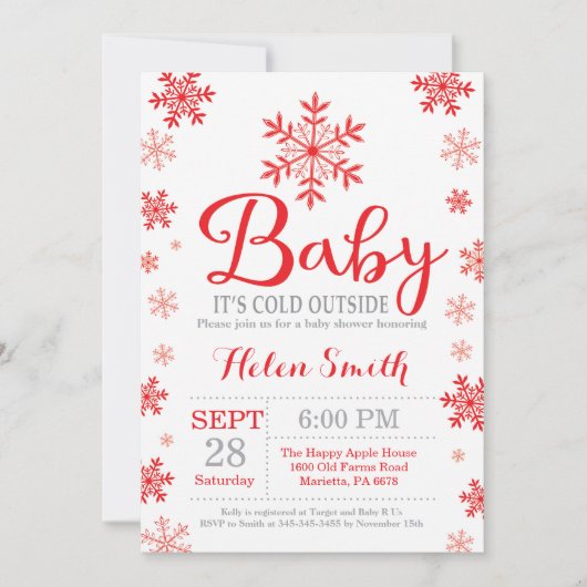 Babydusche im Außenbereich Einladung (Vorderseite)