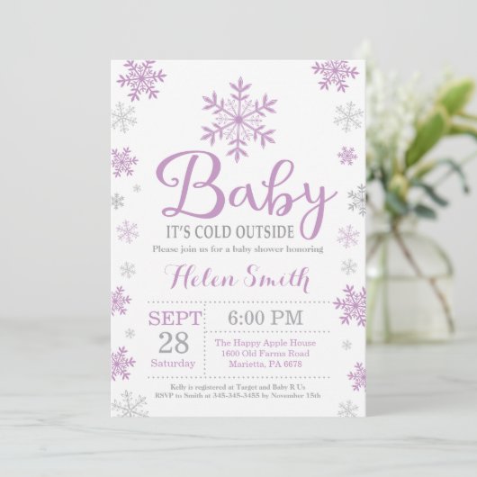 Babydusche im Außenbereich Einladung (Stehend Vorderseite)