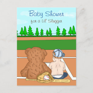 Babydusche im Baseball-Design Postkarte