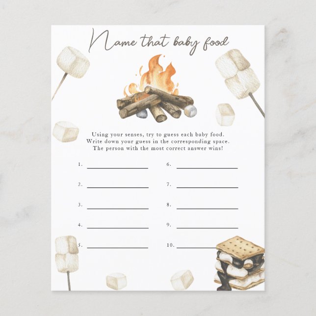 Babydusche im Campfire - Name dieses Babynahrung (Vorderseite)