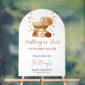 Babydusche im Herbst Begrüßungszeichen Acrylschild (Neutral)