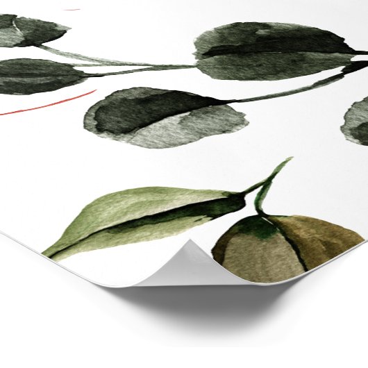 Babydusche im Herbst Begrüßungszeichen Poster (Ecke)