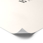 Babydusche im Herbst Begrüßungszeichen Poster (Ecke)