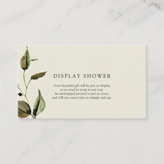 Babydusche im Herbst - Duschkarte Begleitkarte (Vorderseite)