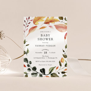 Babydusche im Herbst Einladung