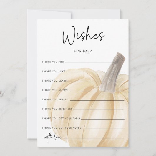 Babydusche im Herbst wünscht eine Babykarte Einladung (Vorderseite)