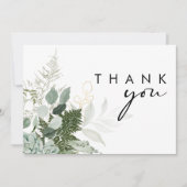 Babydusche im modernen Grünen - Danke Karte (Vorderseite)