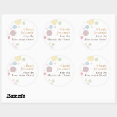 Babydusche im Ofen Runder Aufkleber (Blatt)