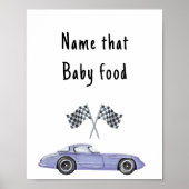 Babydusche im Rennen Name dieses Babynahrung Poster (Vorne)