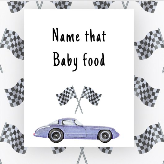 Babydusche im Rennen Name dieses Babynahrung Poster